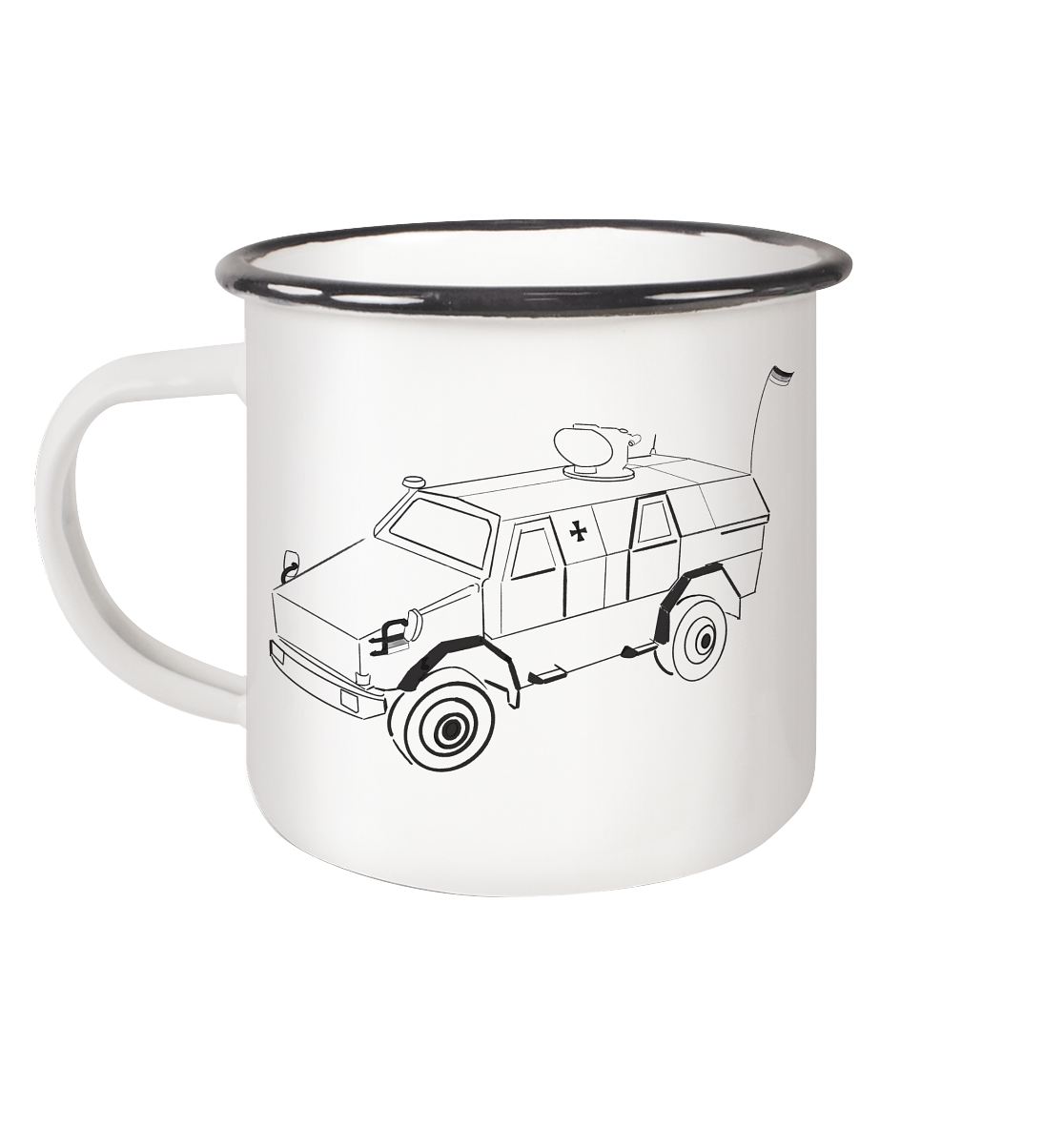 Dingo - Emaille Tasse (Black)