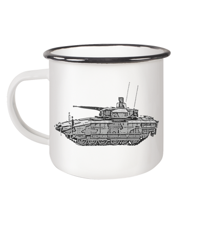 out of the darkness 1.1 - Emaille Tasse (Black)