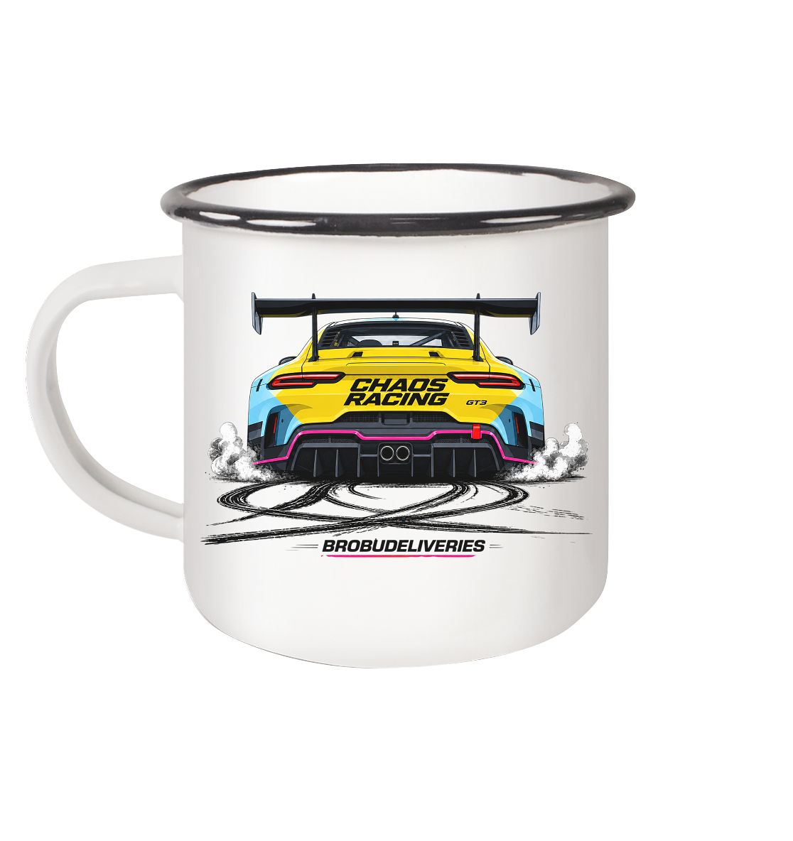 Chaos Racing 02 - Emaille Tasse (Black)