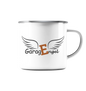GaragEngel - Firmenlogo - 1 - Emaille Tasse (Silber)