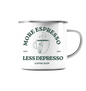 Emaille Tasse (Silber)