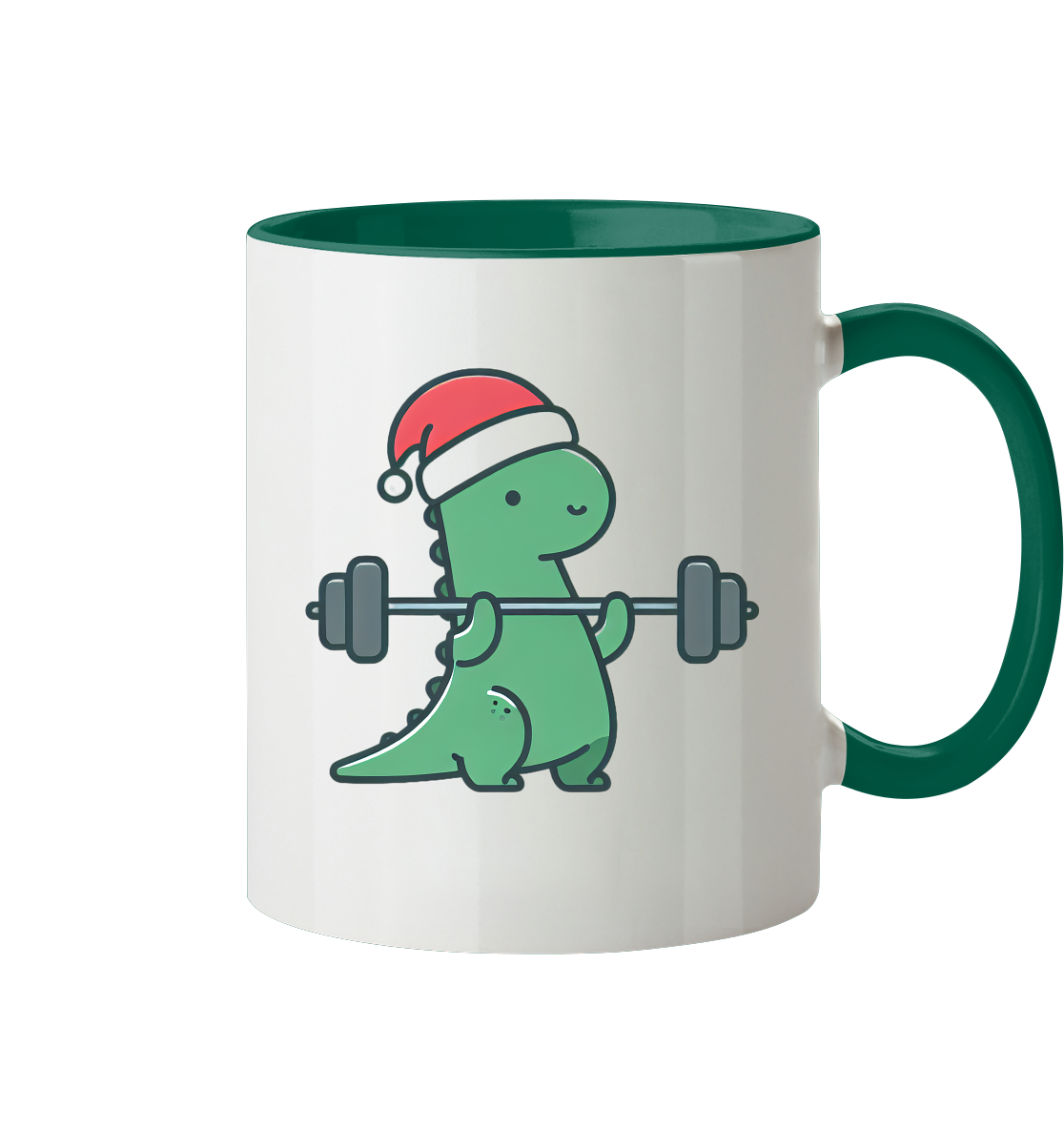 Dino Sport Weihnachten - Tasse zweifarbig