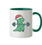 Dino Sport Weihnachten - Tasse zweifarbig