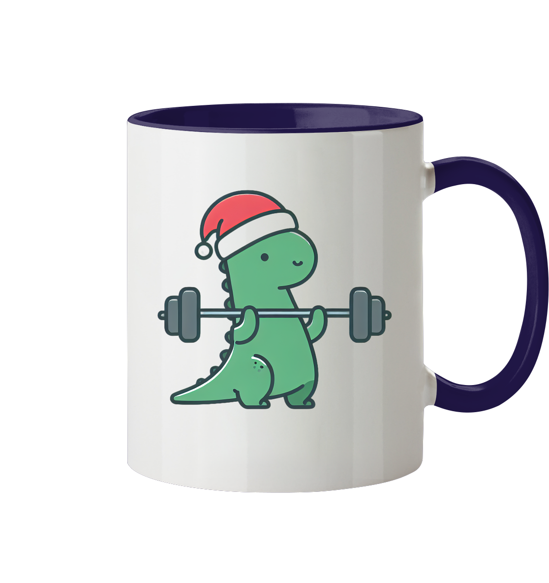 Dino Sport Weihnachten - Tasse zweifarbig