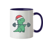 Dino Sport Weihnachten - Tasse zweifarbig