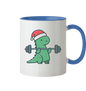 Dino Sport Weihnachten - Tasse zweifarbig