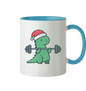 Dino Sport Weihnachten - Tasse zweifarbig