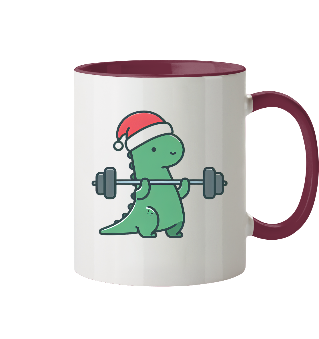 Dino Sport Weihnachten - Tasse zweifarbig