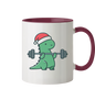 Dino Sport Weihnachten - Tasse zweifarbig
