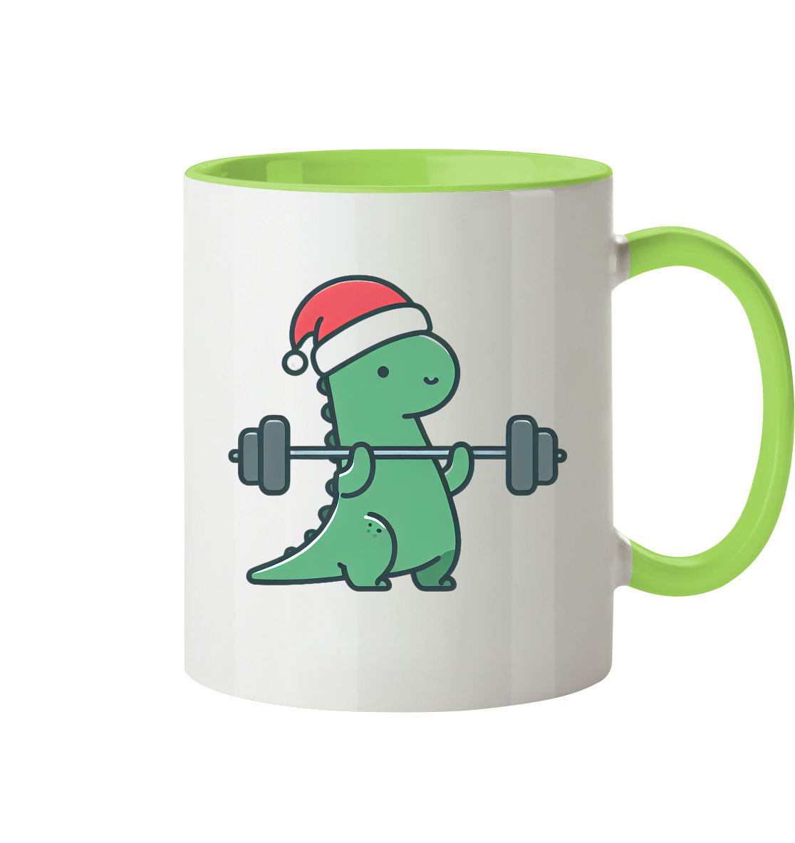 Dino Sport Weihnachten - Tasse zweifarbig