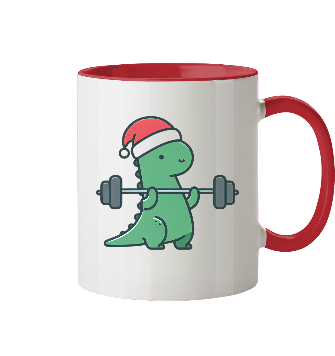 Dino Sport Weihnachten - Tasse zweifarbig