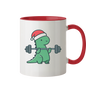 Dino Sport Weihnachten - Tasse zweifarbig