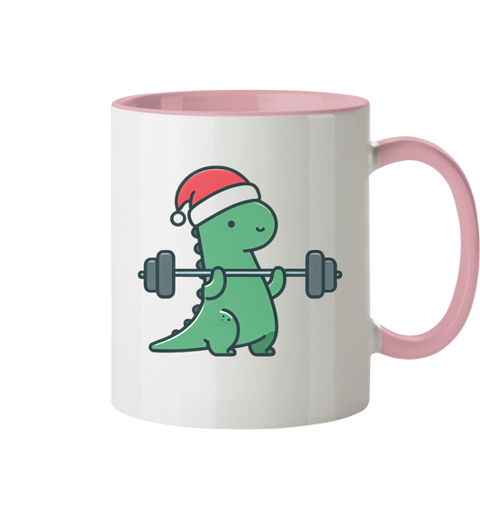 Dino Sport Weihnachten - Tasse zweifarbig