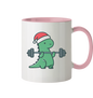 Dino Sport Weihnachten - Tasse zweifarbig