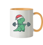 Dino Sport Weihnachten - Tasse zweifarbig