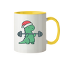 Dino Sport Weihnachten - Tasse zweifarbig