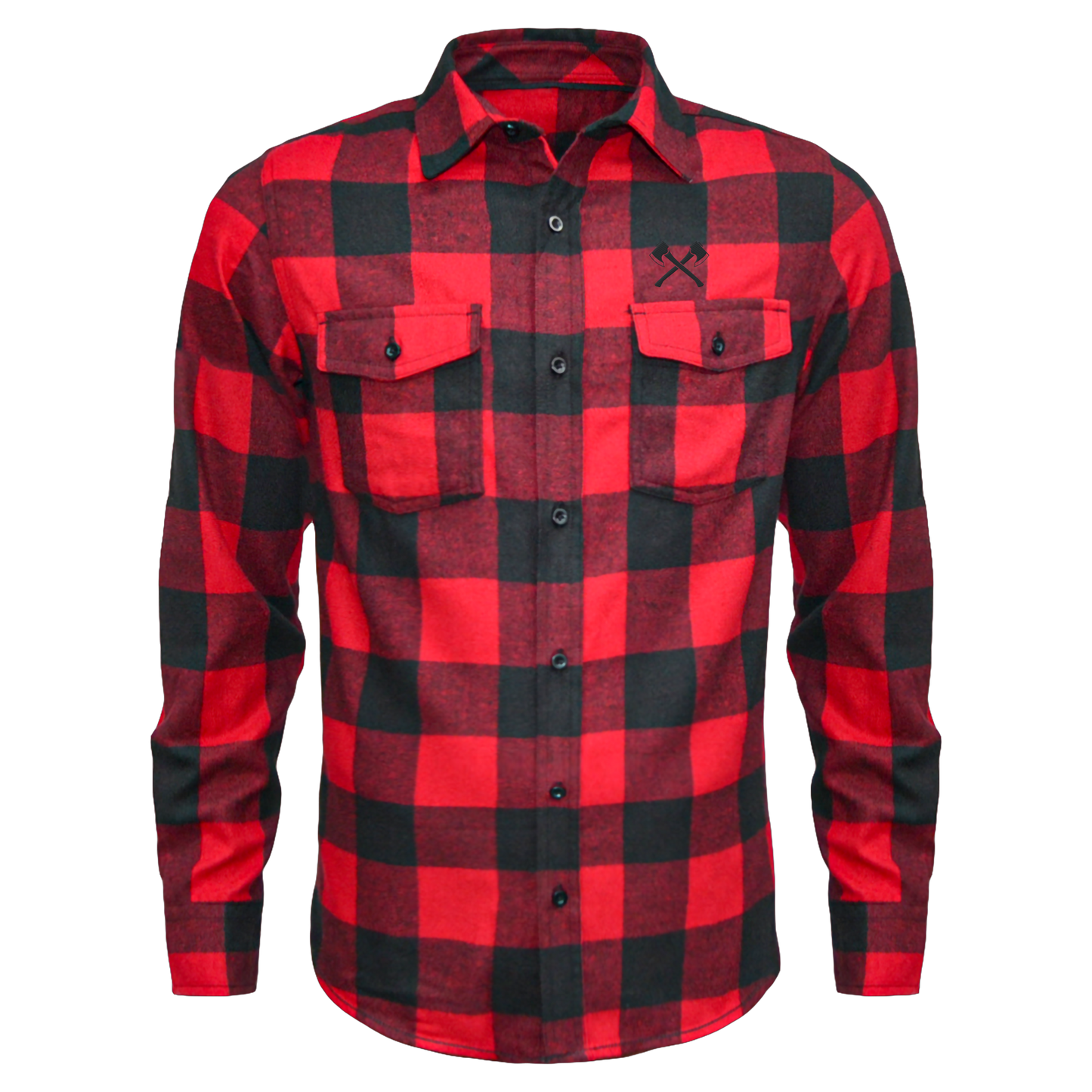 Retter_Feuerwehr_01 - Woven Plaid Flannel Shirt