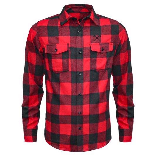 Retter_Feuerwehr_01 - Woven Plaid Flannel Shirt